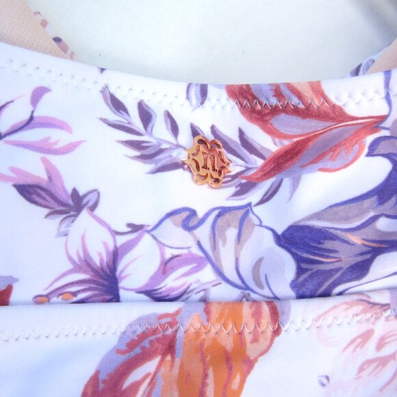 Nanette Lepore NEW Size 8 Top Tankini Two Piece Multicolor Floral Swim Suit - Picture 5 of 15